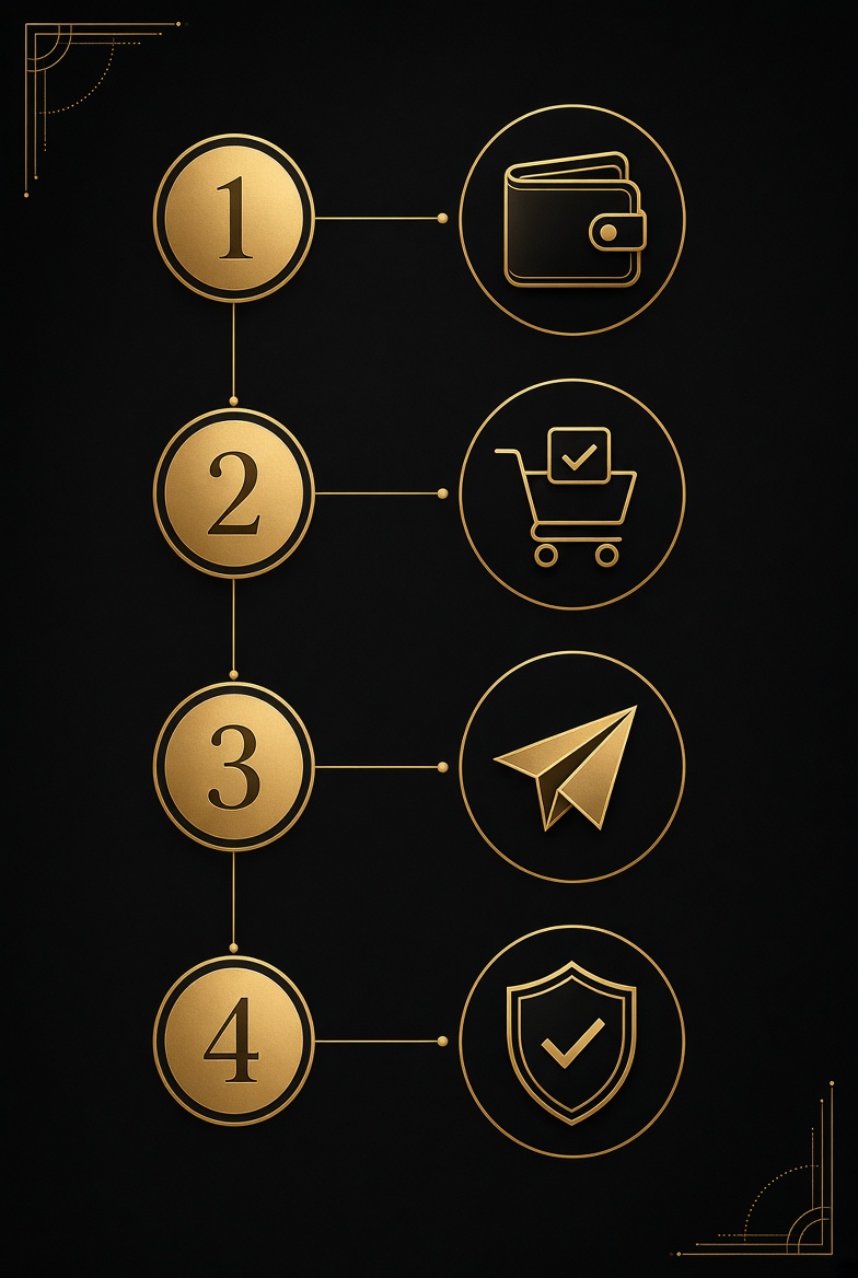Four gold steps